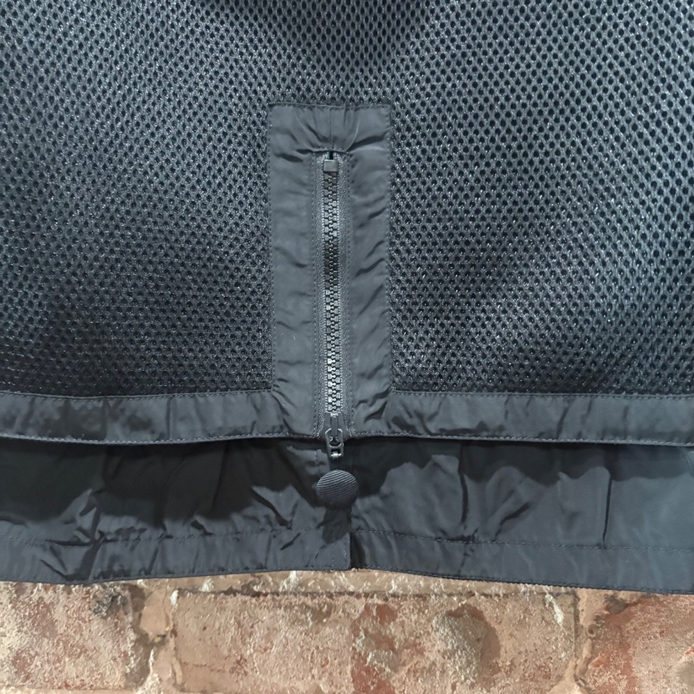 Moncler‎ Coignet Giubbotto Black Mesh Hooded Jacket Womens Peplum Coat Size 0 - Picture 7 of 13